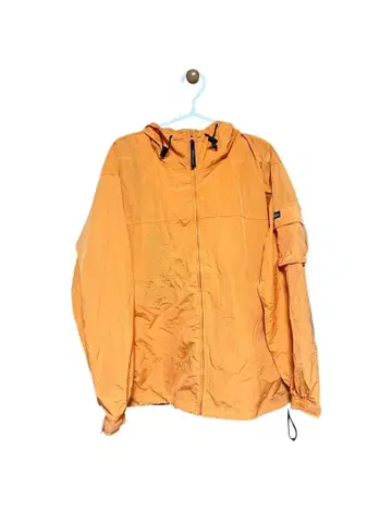 아식스제 울 리치 나일론 자켓 오렌지 수납 봉투 포함