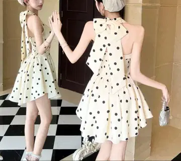 슬리브리스 미니 원피스 아이보리