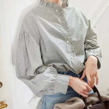 SLOBE IENA 미니 프릴 블라우스