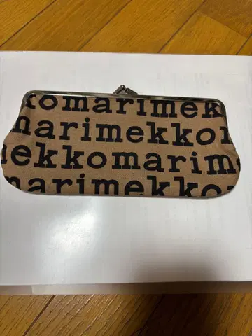marimekko 로고 파우치 베이지/블랙