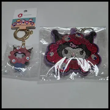 미야쿠미야쿠 EXPO 반짝이는 가죽 마스코트 클리어 컬러 키링 쿠로미