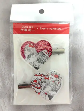 이토 준지 x 산리오 아크릴 헤어 클립 갸루 토미에 x 헬로키티