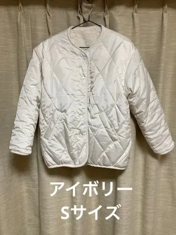 coca 워셔블 리버서블 퀼팅 블루종 아이보리 S 사이즈