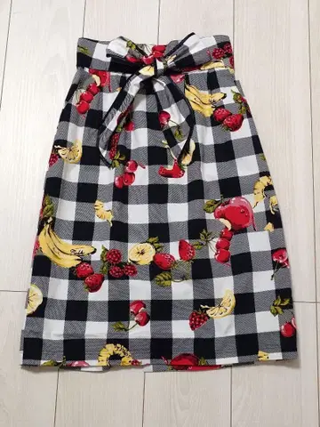 MILK 깅엄 후르츠 스커트