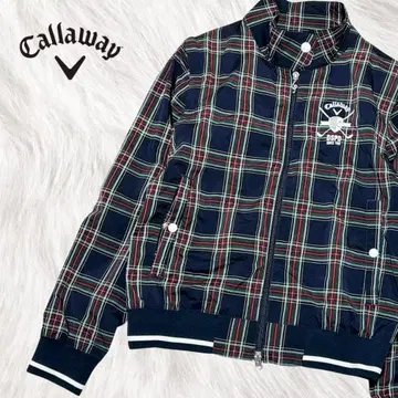 새상품급 캘러웨이 2way 체크 더블 지퍼 골프 지퍼 자켓
