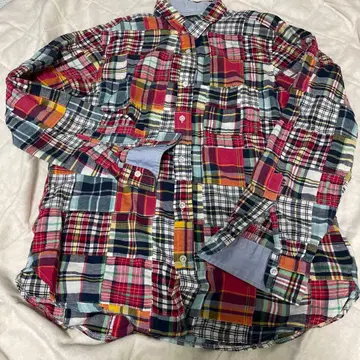 BEAUTY&YOUTH 패치워크 긴팔 셔츠 L