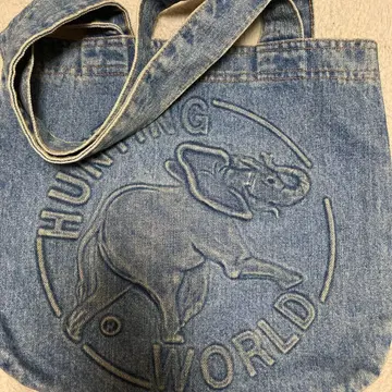 [레어템] 헌팅 월드 데님 토트백 A4 수납 가능