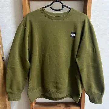 THE NORTH FACE 올리브 크루넥 맨투맨 S