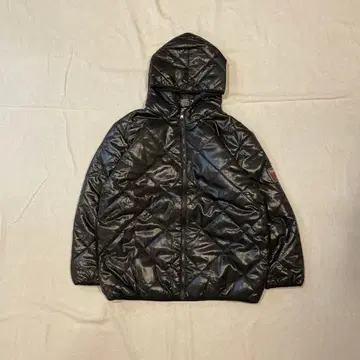 90s 퀼팅 후디 LL 광택 다이아 퀼트 헤이세이 grunge