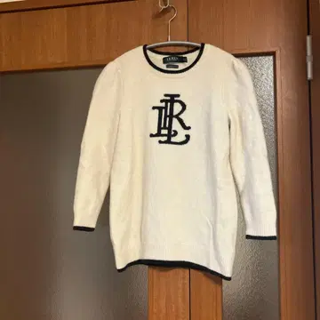 로렌 랄프 로렌 캐시미어 로고 퍼프 슬리브 스웨터