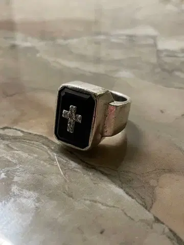 저스틴 데이비스 에미넴 반지 크로스 오닉스 19호 전후 정품