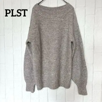 PLST 플라스테 니트 스웨터 M 모카 그레이 양모 알파카