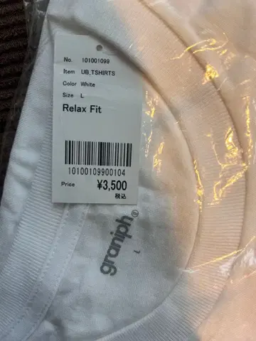 graniph 릴랙스 핏 T셔츠 L 화이트
