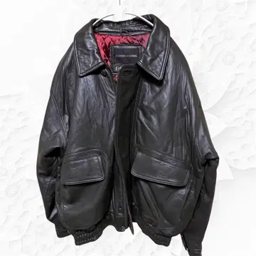 D'HOMME A HOMME 가죽 자켓 양가죽 빈티지 L 사이즈