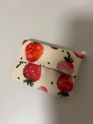 텐진 지하가 한정품 페이 리 스트로베리 도트 마스크 파우치