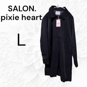 SALON Pixie Heart 트렌치코트 블랙 L 사이즈