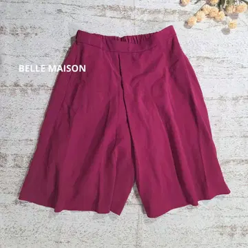 센슈카이 벨메종 와이드 팬츠 가우초 보르도 [ 3L ] 허리밴딩