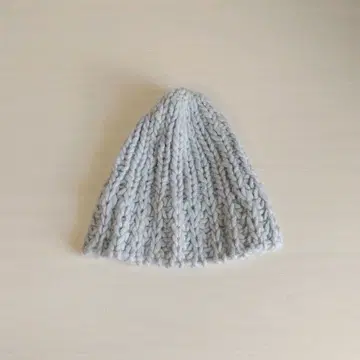 청키한 니트 모자 라이트 그레이
