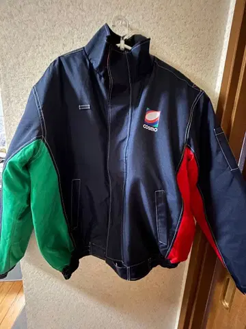 COSMO 나일론 자켓 네이비/그린/레드