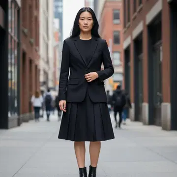 새상품급 띠어리 수트 셋업 블랙 자켓 스커트 사이즈 4