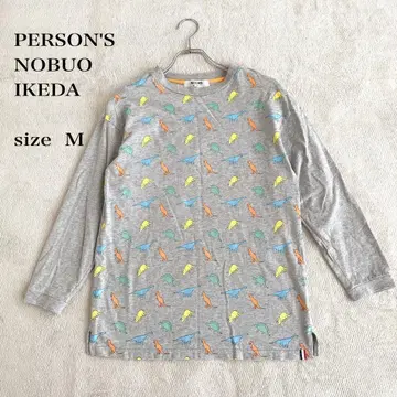 PERSON'S 공룡 패턴 긴팔 T셔츠 그레이 사이즈 M