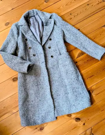 FLEUR BLANCHE 여성용 롱 코트 트위드 코트