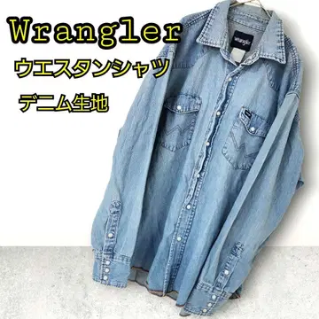 Wrangler 랭글러 데님 셔츠 긴팔 라이트 블루 웨스턴 셔츠
