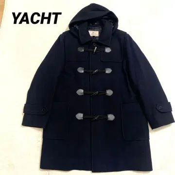 YACHT 더플 코트 블랙 후드 탈부착 가능 학생 L 사이즈