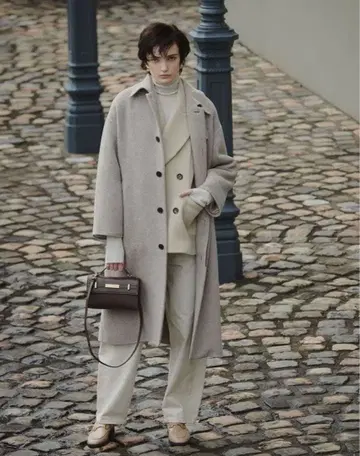 [ 완판템 ] 드롭 숄더 스텐카라 코트