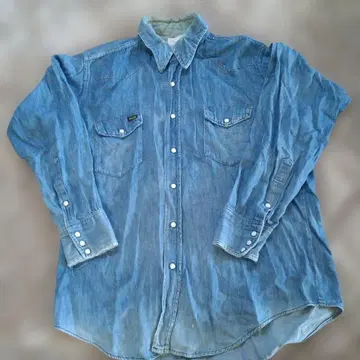70s Wrangler 데님 긴팔 셔츠