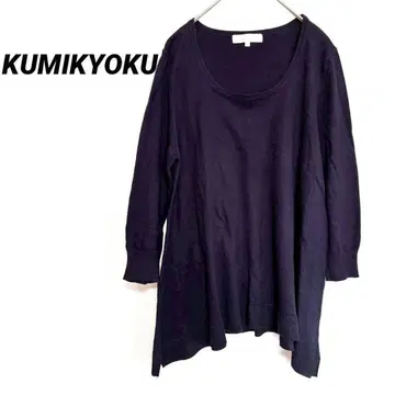 2429M 쿠미교쿠 긴팔/7부소매 니트 티셔츠 상의 튜닉