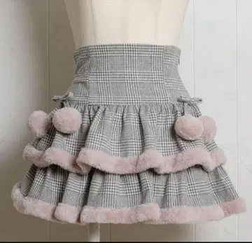 pium 퍼 티어드 미니 스커트