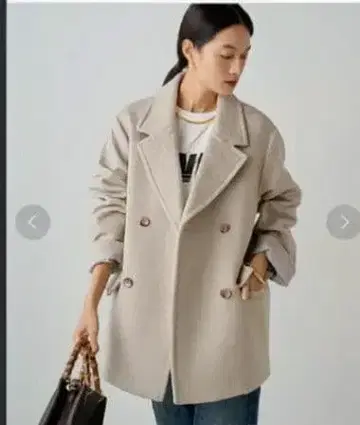 베이지 P 코트 FREE 사이즈