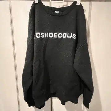 GYDA DC 로고 오버 사이즈 니트 블랙