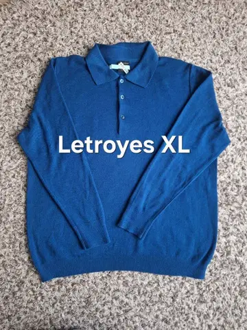 루트로와 긴팔 니트 피케 셔츠 남성용 니트 스웨터 XL