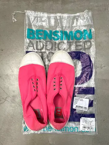 BENSIMON 핑크 슬립온 스니커즈