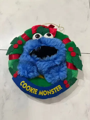 쿠키 몬스터 크리스마스 리스 미사용 배송비 포함