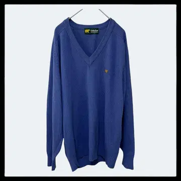 1629 골든베어 [ L ] 긴팔 자수 V넥 원포인트 스웨터