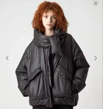 6 ROKU 다운 후디 자켓 블랙 38 사이즈