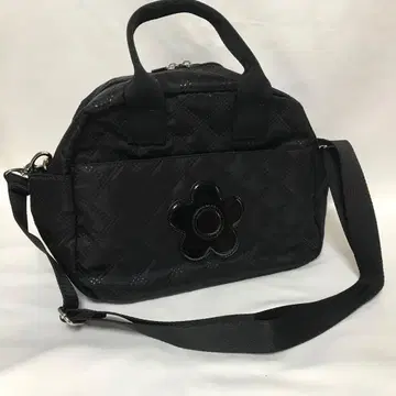 MARY QUANT 핑 소닉 퀼트 데이지 2WAY 토트 블랙