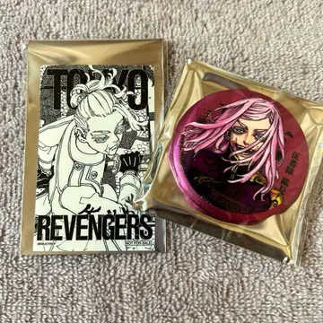 도쿄 리벤저스 마이키마트 매트 메탈릭 캔뱃지 스티커 산즈