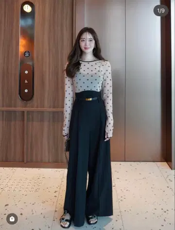 HYEON 덕 팬츠 블랙 S