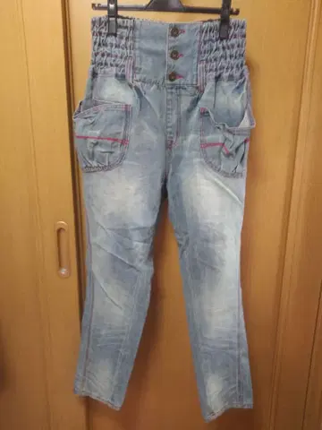 허리밴딩 슬림핏 데님 팬츠