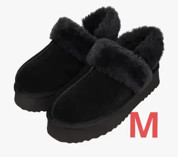 ORiental TRaffic 통굽 무스탕 2way 샌들 블랙 새상품