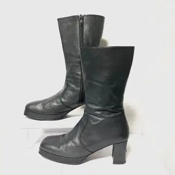 [ MICHEL KLEIN ] 미쉘클랑 가죽 롱 부츠 23.5cm