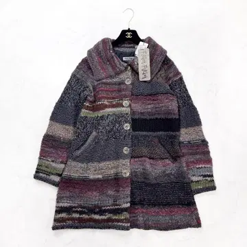 미사용 FUGAFUGA 사토 섬유 M.&KYOKO 니트 코트 가디건