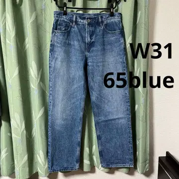 스트레이트 청바지 65 블루 허리 31 UNIQLO and JWA