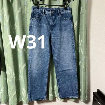 스트레이트 청바지 65 블루 허리 31 UNIQLO and JWA