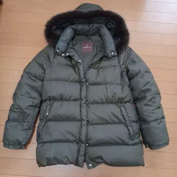 MONCLER 후드 부착 다운 자켓 다크 브라운