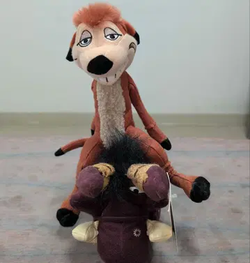 극단 사계 라이온킹 티몬과 품바 봉제 인형 세트